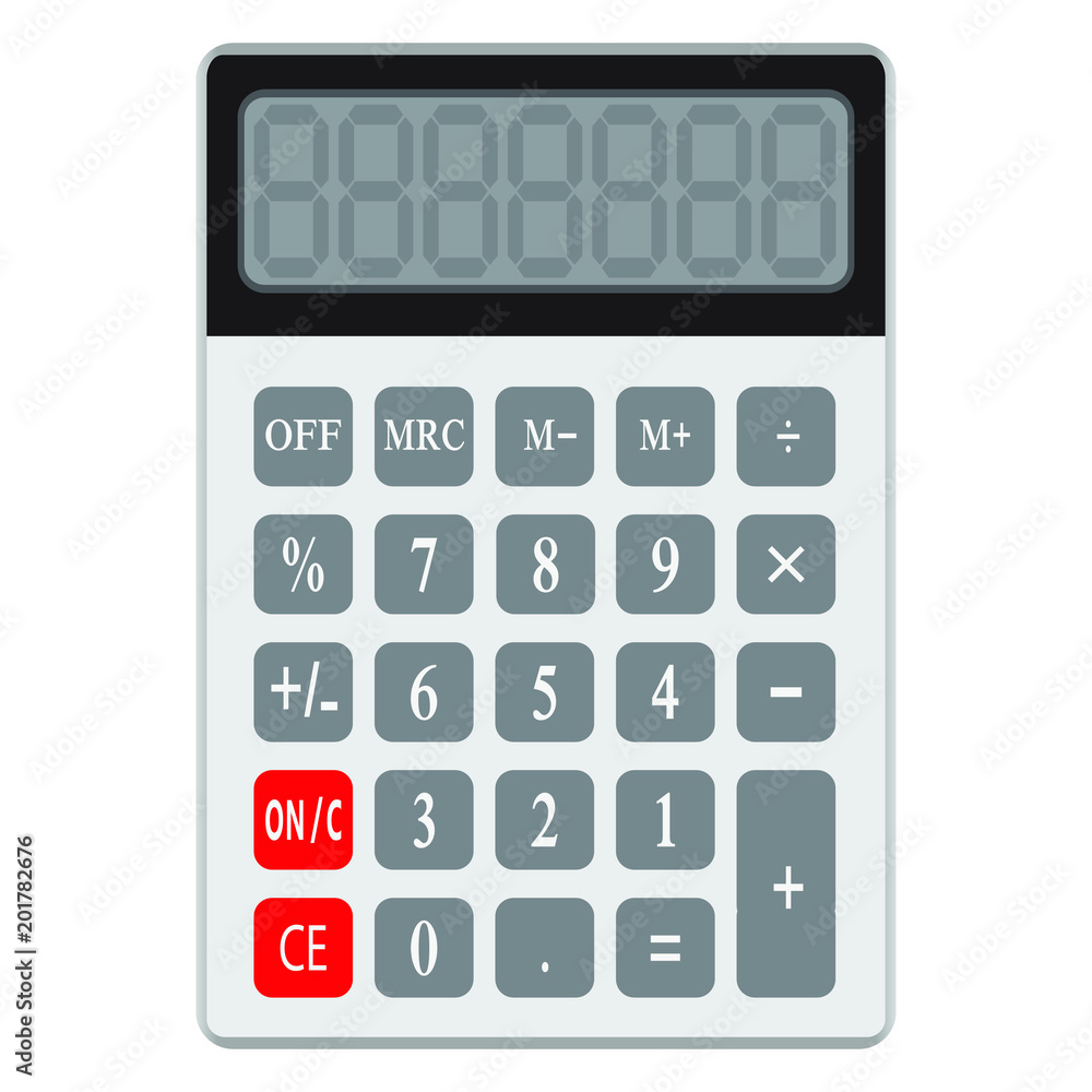 Calculator icon in flat style. Calculator isolated on a white background. Vector electronic calculator. Calculator icon in flat style. Calculator isolated on a white background. Vector electronic calculator.