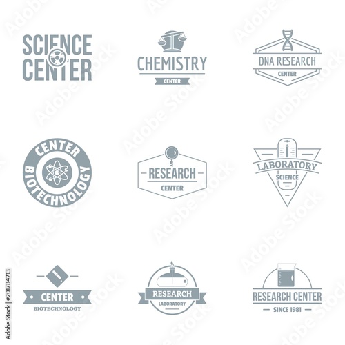 Laboratory logo set. Simple set of 9 laboratory vector logo for web isolated on white background