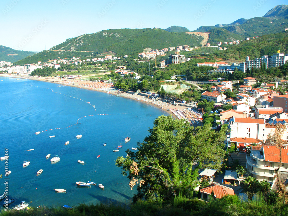 Montenegro summer landscape board of sea