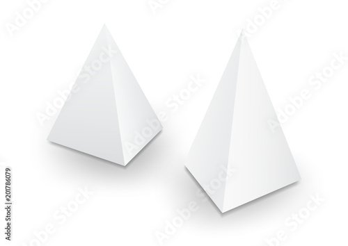 3d pyramid package, box, product design,Vector illustration.