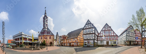 Rathausvorplatz, Rathaus und Kilianskirche, Korbach, Hessen  photo