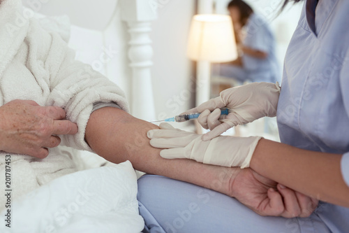 Vászonkép Injection at home