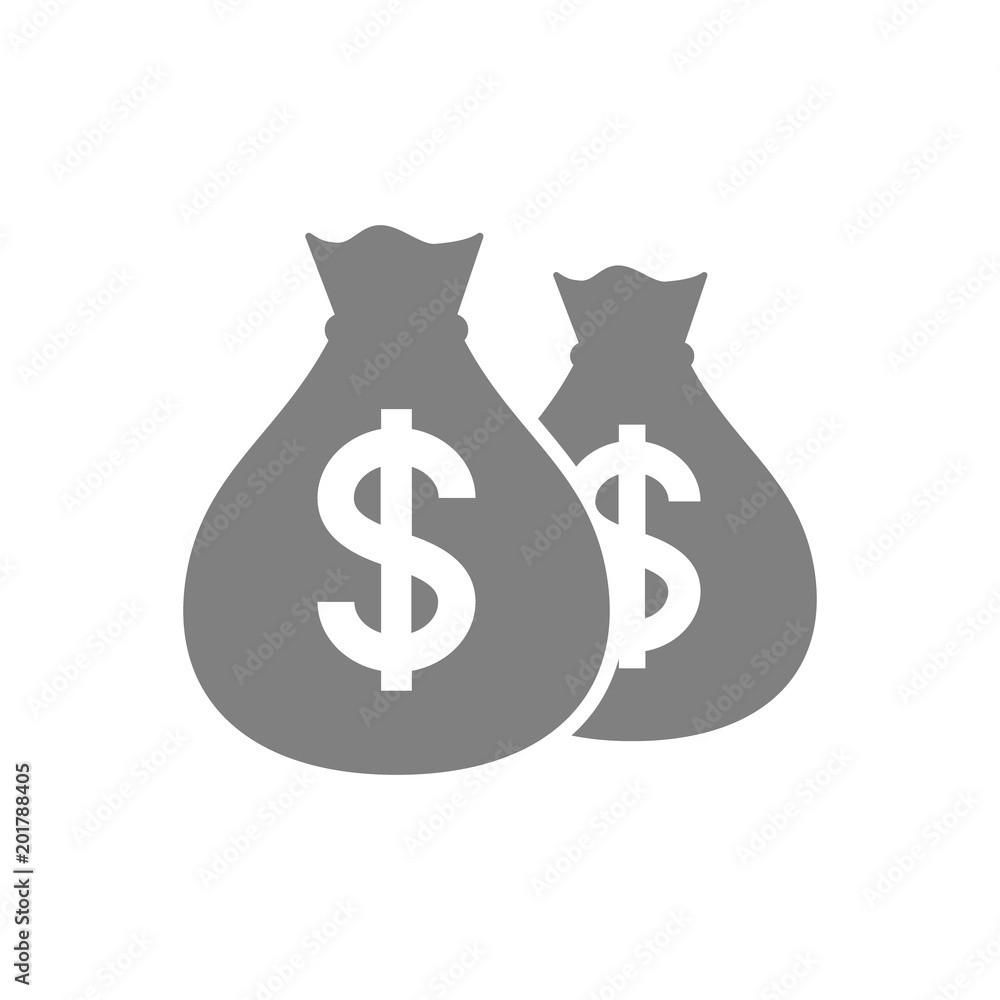 Bags of dollar money pictogram icon. Dollars money bag icon. Money sack icon. Bags of dollar money pictogram icon. Dollars money bag icon. Money sack icon.