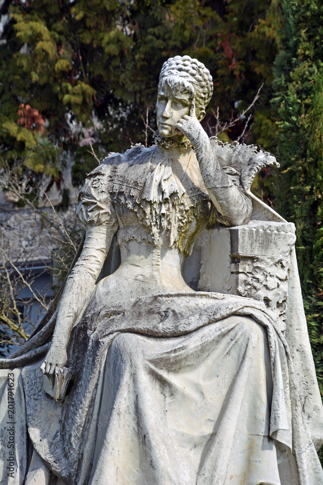 Obraz premium Kaiserin Elisabeth Denkmal, Territet, Schweiz