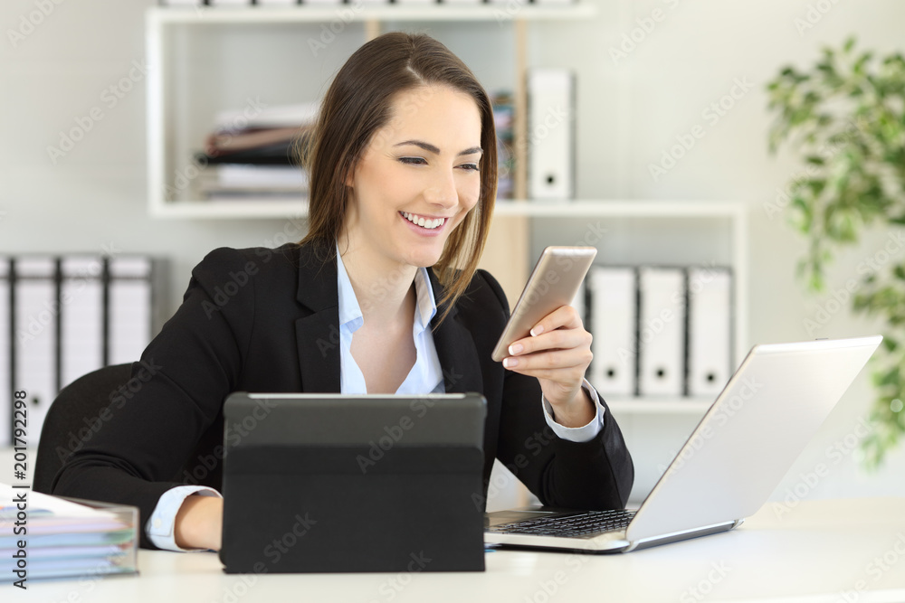 Executive working with multiple devices Executive working with multiple devices