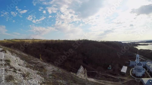 Divnogorsky Uspensky Monastery - Orthodox Monastery in Divnogorje, Voronezh Region, Natural Reserve Museum of Russia, panorama photo