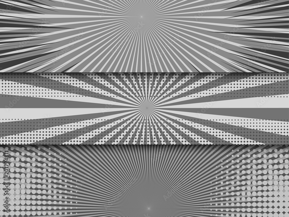 custom made wallpaper toronto digitalComic book monochrome horizontal banners