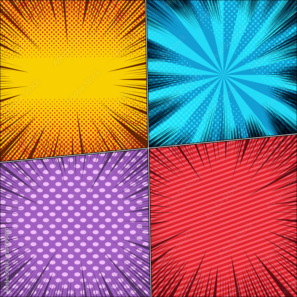 Fototapeta premium Comic book square concept
