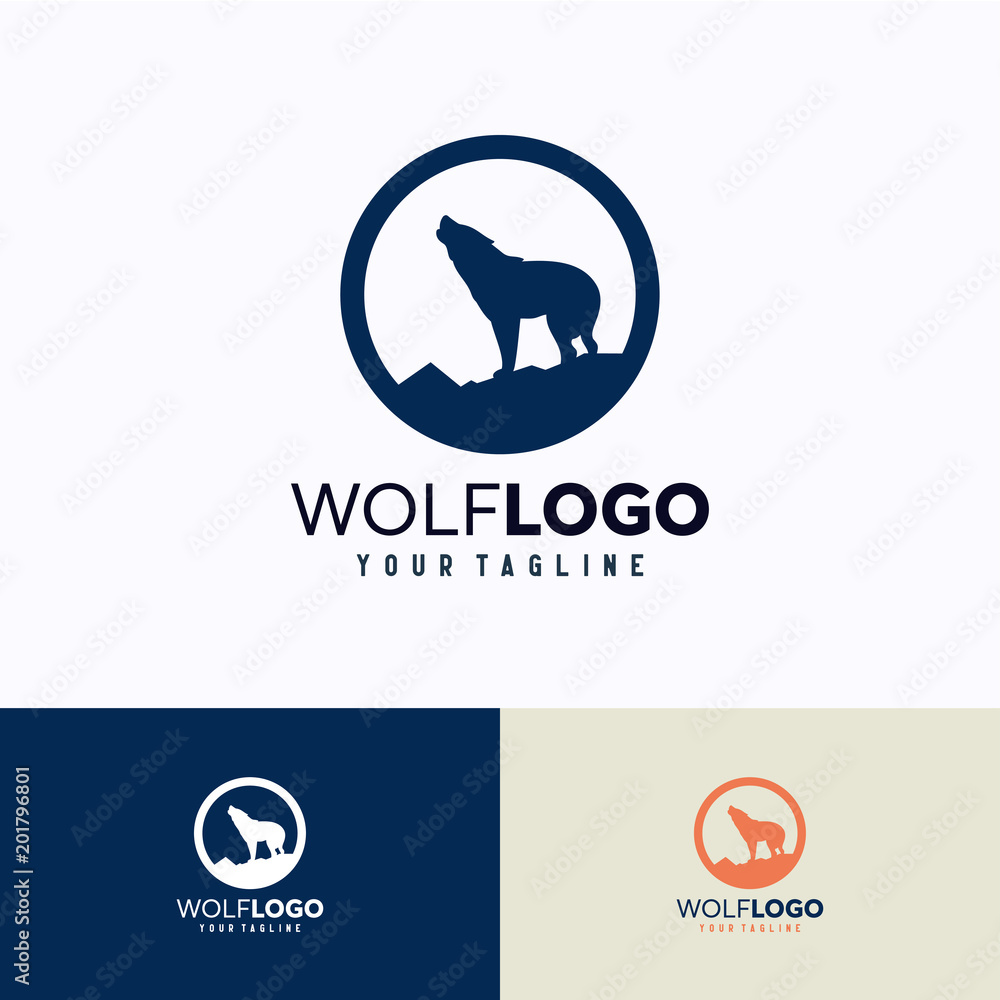 Wolf Logo Template Design. Creative Vector Emblem, for Icon or Design Concept. Wolf Logo Template Design. Creative Vector Emblem, for Icon or Design Concept.