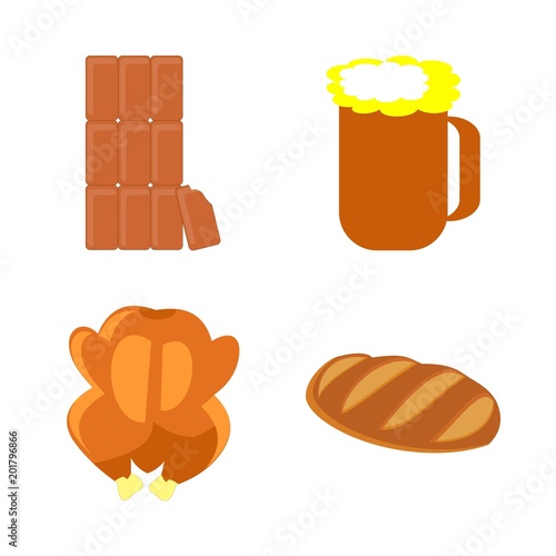 icons about Food with dinner, meat, tasty, cooking and bake
