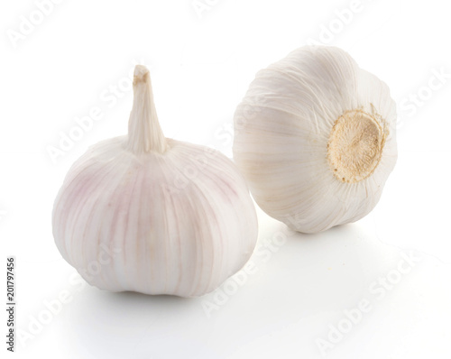 garlic isolated on white