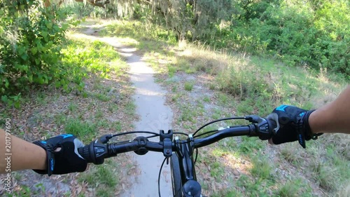 Mountain biking in a park in Central Florida