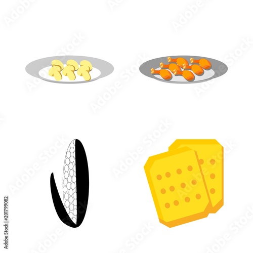 icons about Food with diet, maize, eat, fast food and tasty