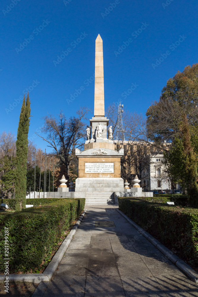 Monument to Fallen Heroes in City of Madrid, Spain
