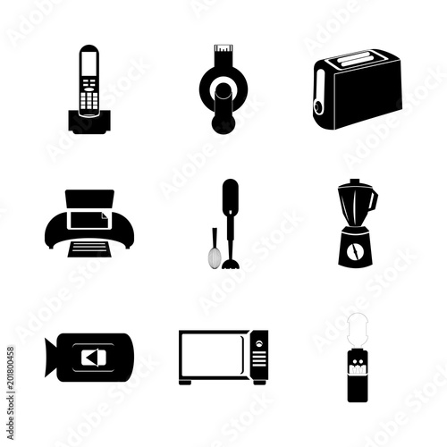 icon Electronic with toast, cooking, play, food and kitchen