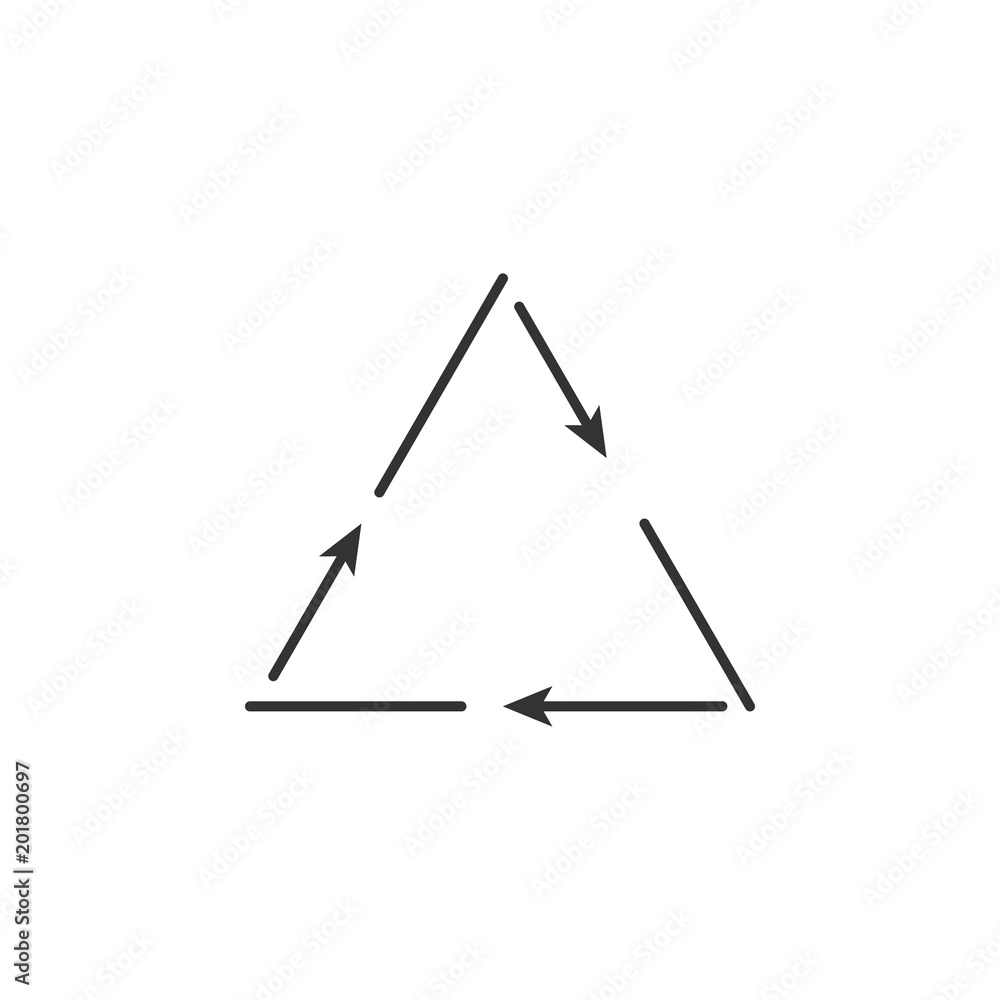 Recycling line icon. Simple element illustration. Recycling line symbol design from Ecology collection set. Can be used in web and mobile Recycling line icon. Simple element illustration. Recycling line symbol design from Ecology collection set. Can be used in web and mobile