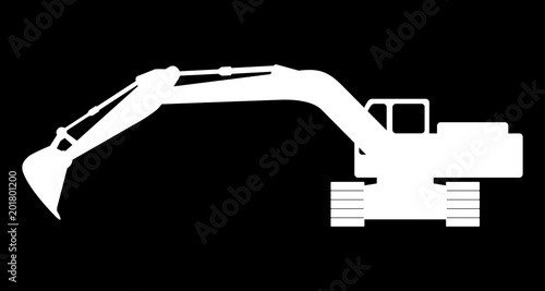 Silhouette the excavate.