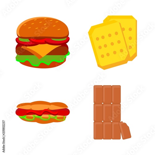 icons about Food with lunch, eat, bitter, cheese and bread