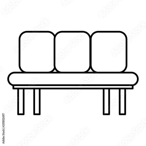 waiting room chairs icon vector illustration design