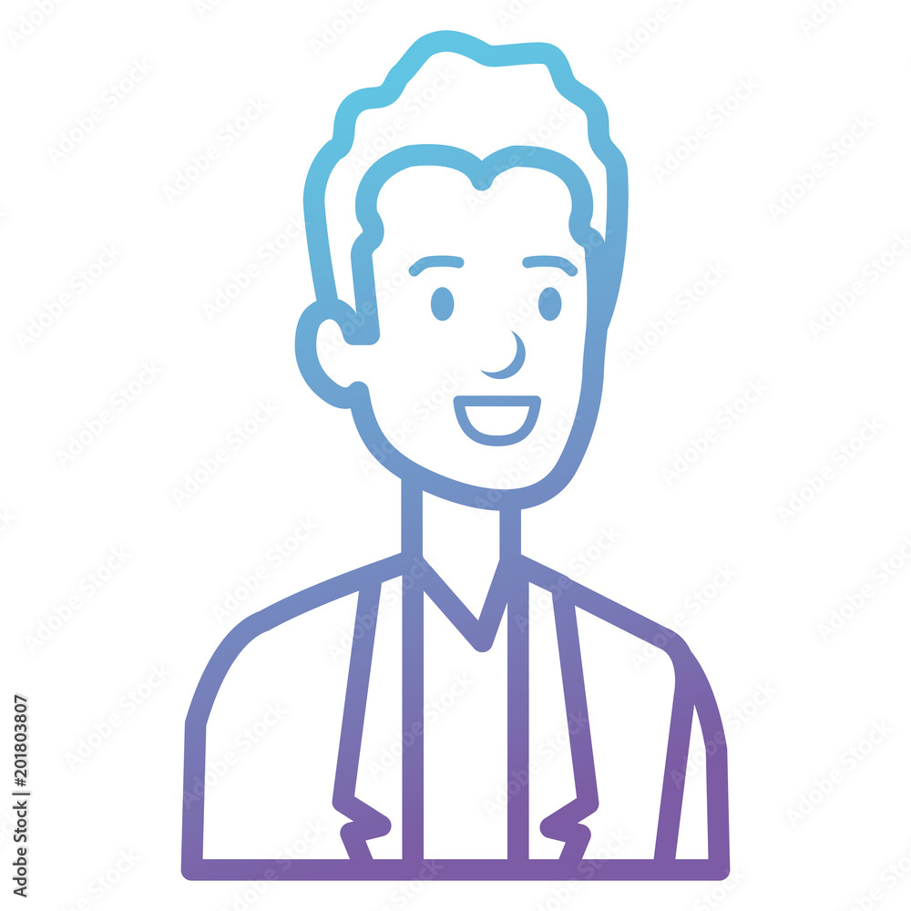 businessman avatar character icon vector illustration design