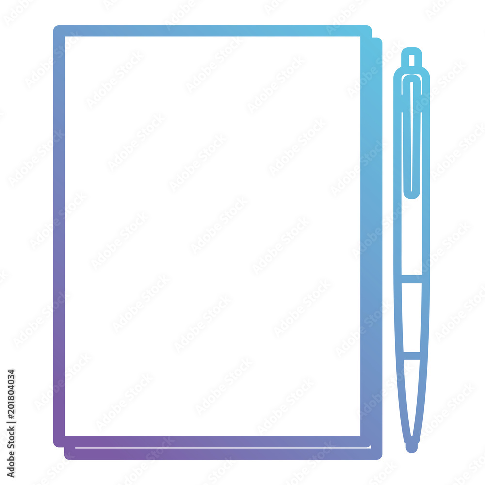 paper document with pen vector illustration design paper document with pen vector illustration design