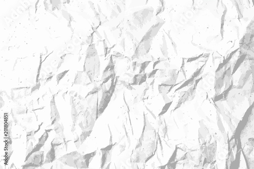 Crumpled paper texture vector template for overlay