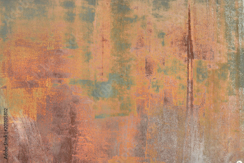 rusty metallic background with colored spots