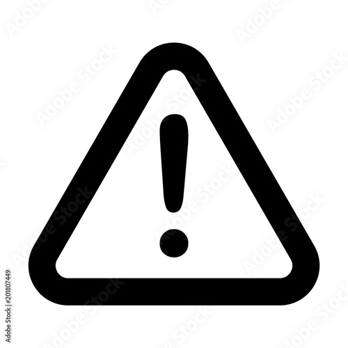 caution sign outline vector photo