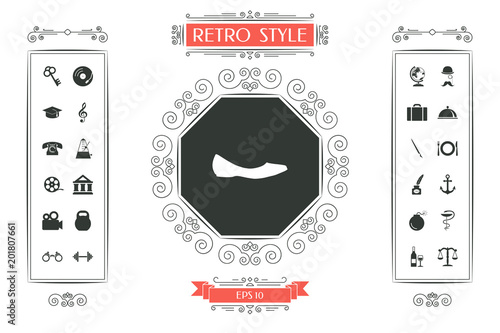 Ballerina flats - women shoe, the silhouette