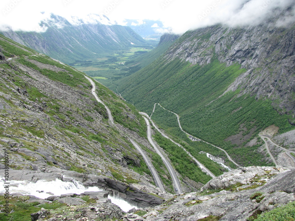View of the Trolls road, Rauma, Norway