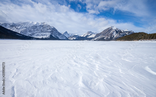 Frozen Upper Kananaskis Lake in Peter Lougheed Provincial Park, Kananaskis, Alberta, Canada © Tom Nevesely