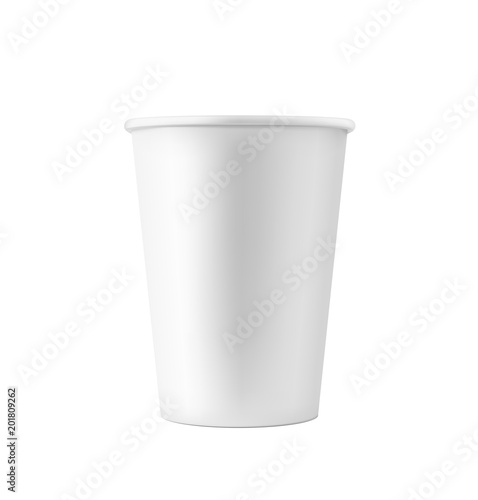 Realistic blank mock up paper cup. Coffee to go, take out mug. Vector illustration isolated and can be use for any backgrounds. EPS10.