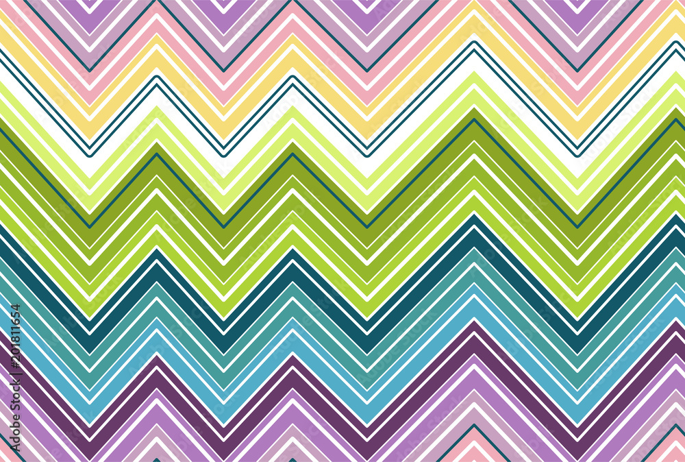 Zig zag seamless pattern. Abstract tide background in purple, green and blue pattern. Vector simple bright texture Zig zag seamless pattern. Abstract tide background in purple, green and blue pattern. Vector simple bright texture