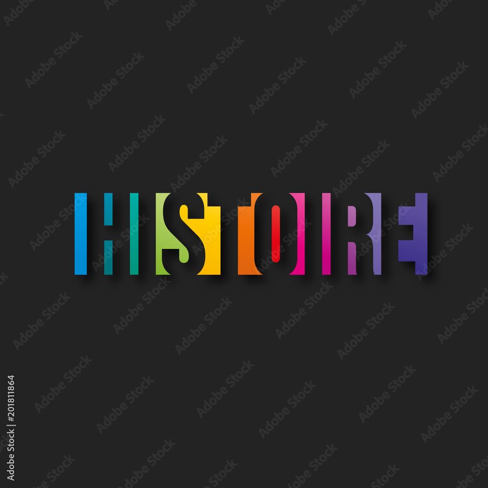 Mot Histoire Stock Vector Adobe Stock