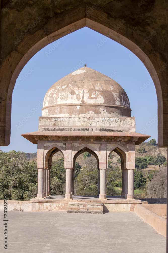 Fototapeta premium Jahaz Mahal , Ship Palace in sunrise. Mandu, Madhya Pradesh. India