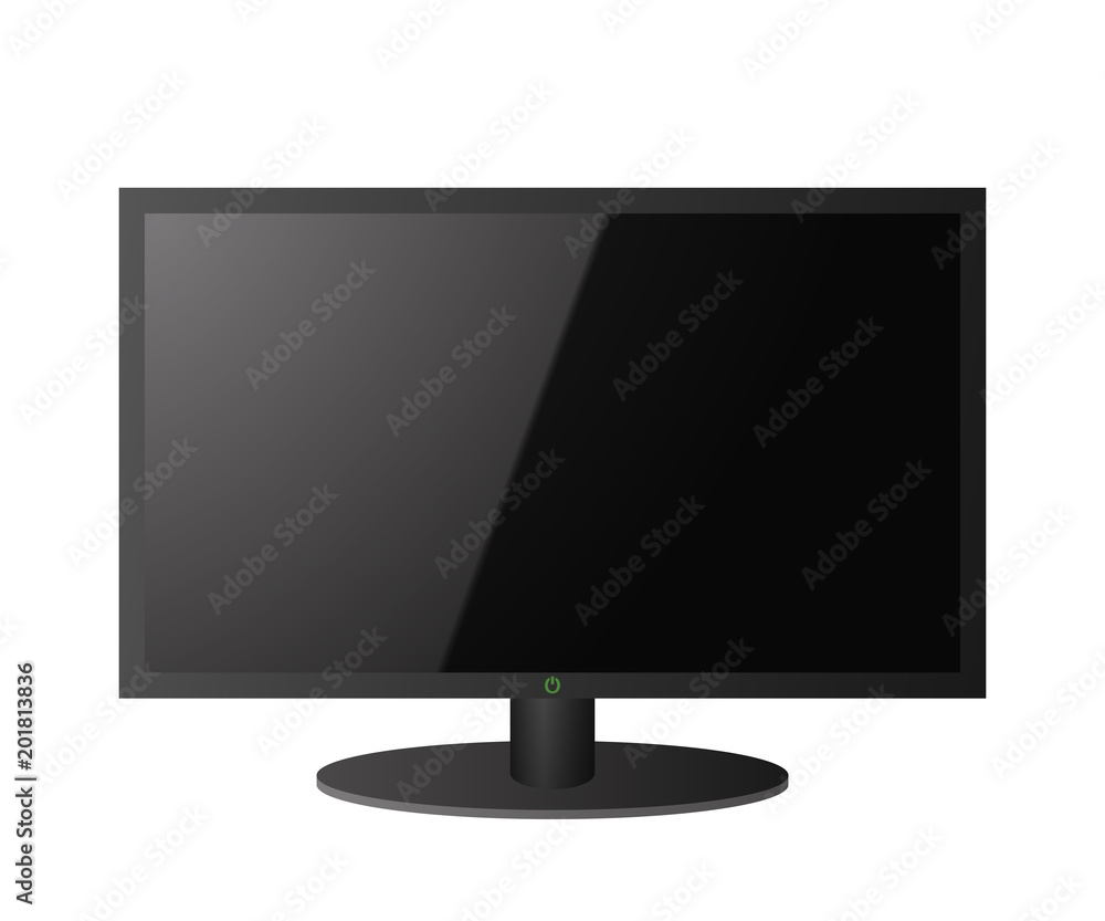 Modern TV screen. LCD technology. Vector illustration Modern TV screen. LCD technology. Vector illustration