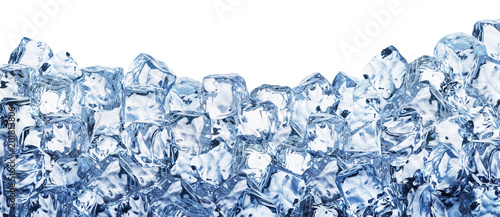 Ice cube background. Clipping path.