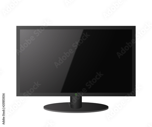 Modern TV screen. LCD technology. Vector illustration