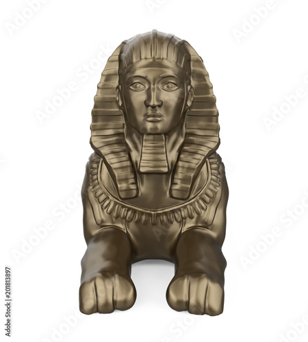 Egyptian Sphinx Statue Isolated