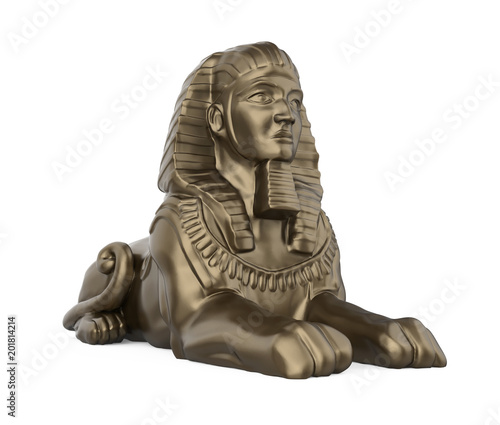 Egyptian Sphinx Statue Isolated