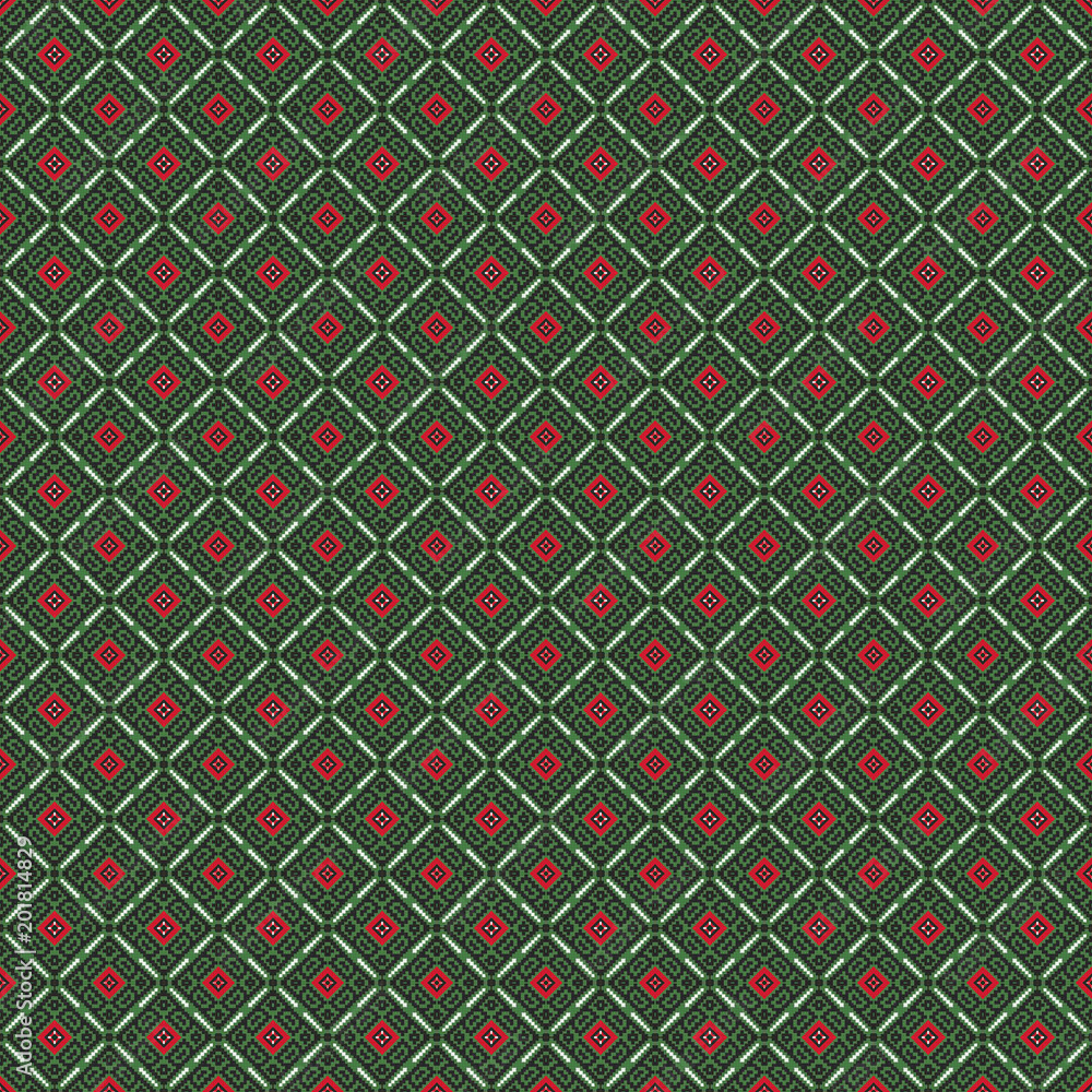 Ancient Geometric pattern in repeat. Fabric print. Seamless background, mosaic ornament, ethnic style. Ancient Geometric pattern in repeat. Fabric print. Seamless background, mosaic ornament, ethnic style.