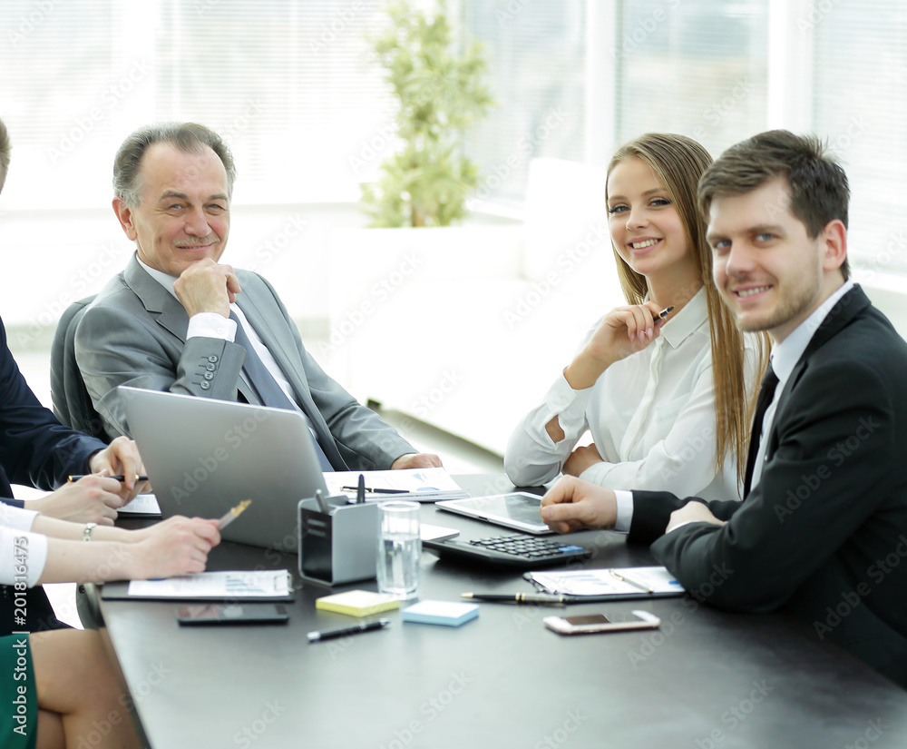 portrait of successful business team in the workplace portrait of successful business team in the workplace