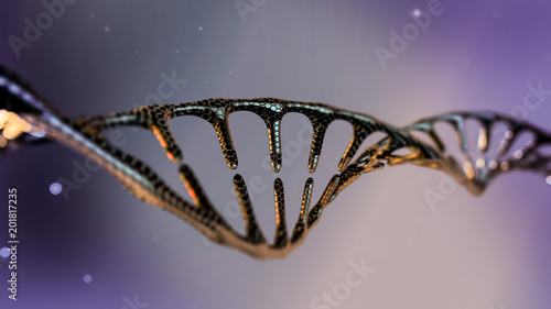Obraz na plátně Cool stylish DNA molecules