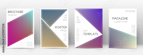 Flyer layout. Triangle incredible template for Brochure, Annual Report, Magazine, Poster, Corporate Presentation, Portfolio, Flyer. Bewitching gradient cover page.