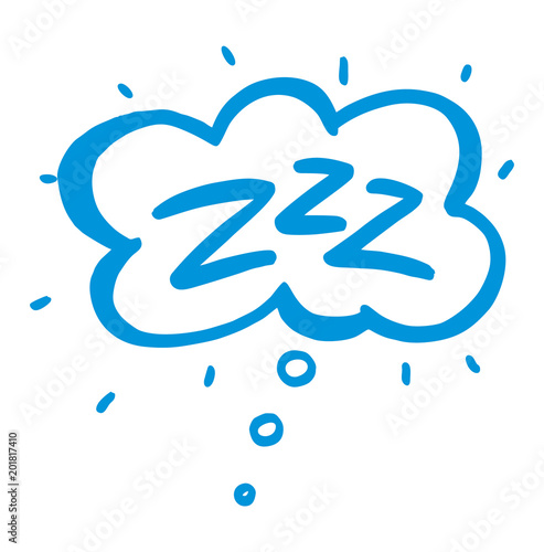 Sleep comic bubble zzz. Sleeping bubble icon. Vector .