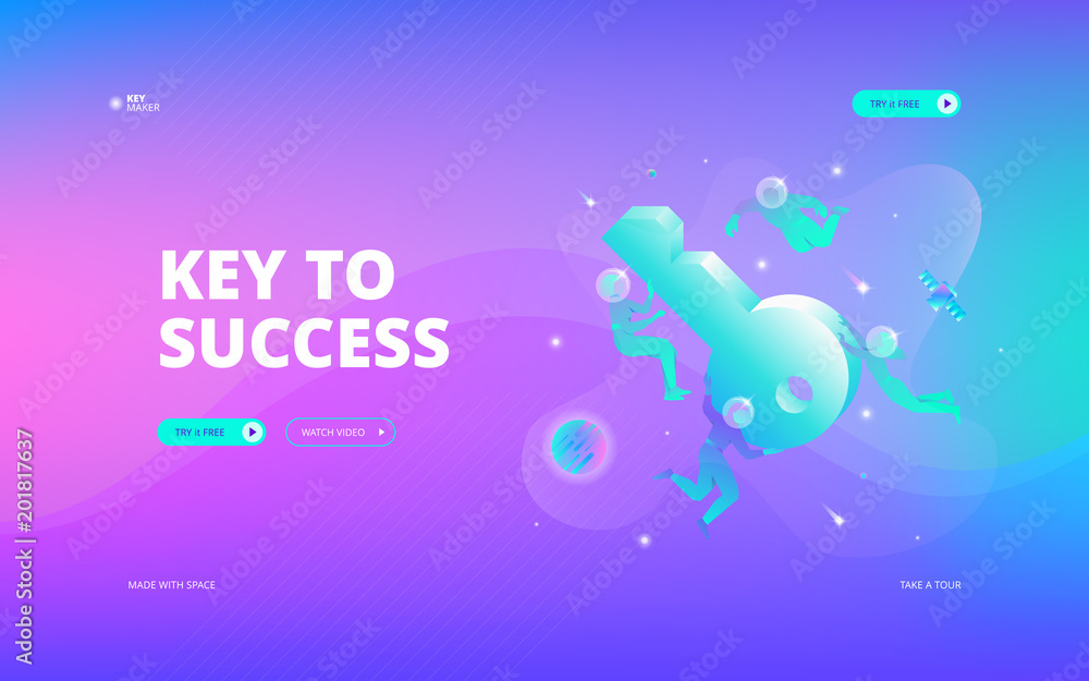 Key to success web banner