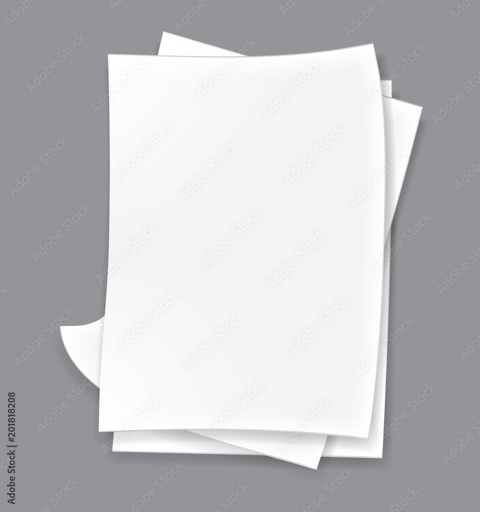 Empty paper, Blank sheet isolated on white background