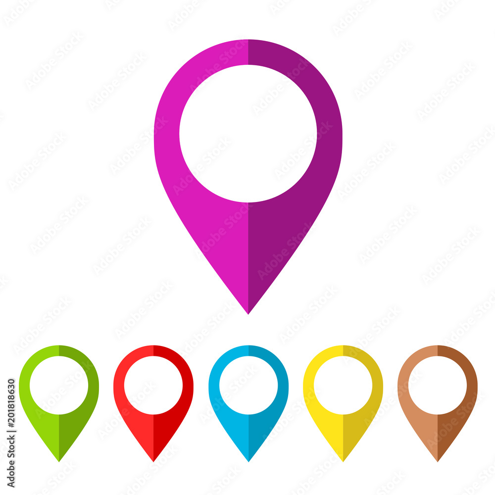 Map pin vector icon isolated on white Map pin vector icon isolated on white