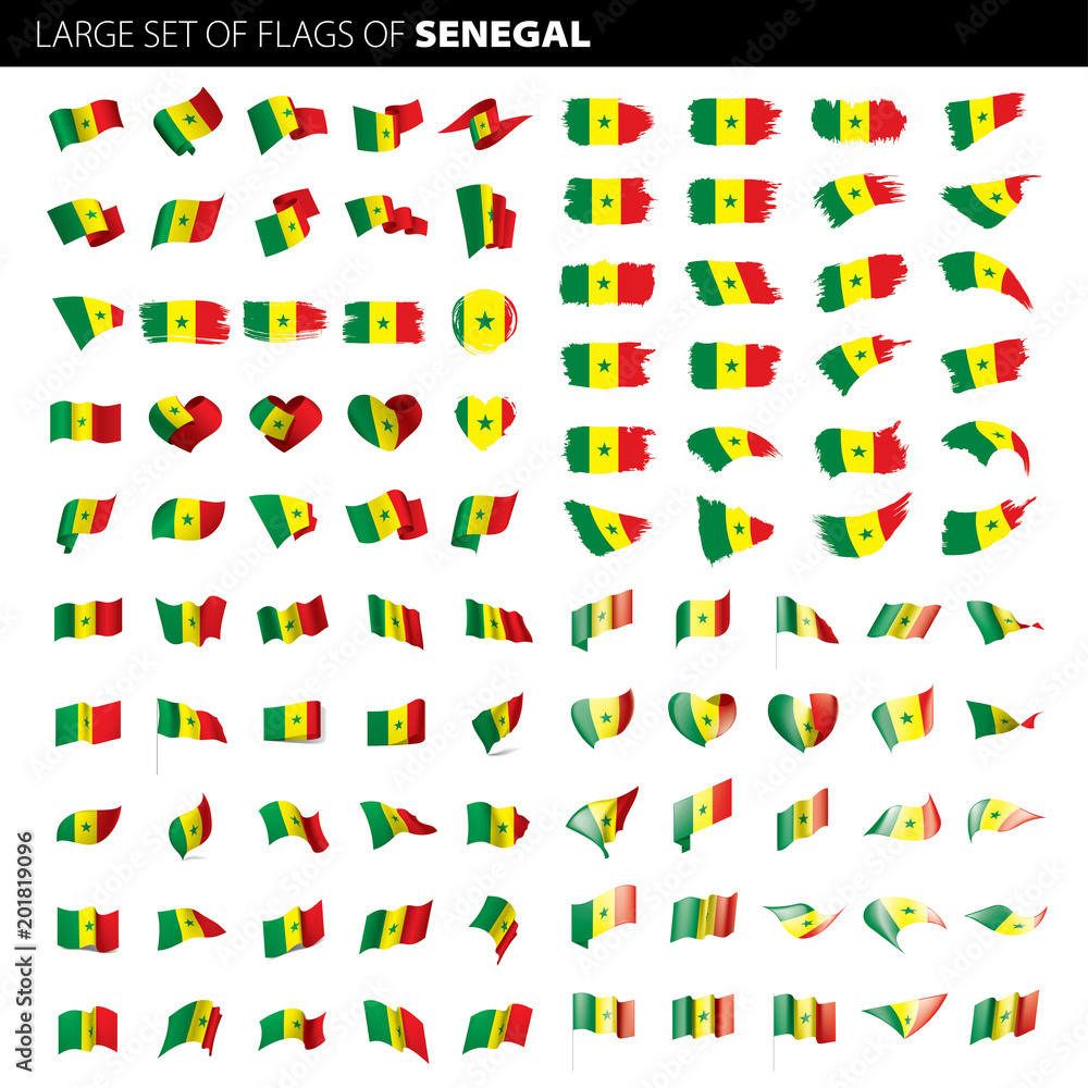 Senegal flag, vector illustration Senegal flag, vector illustration