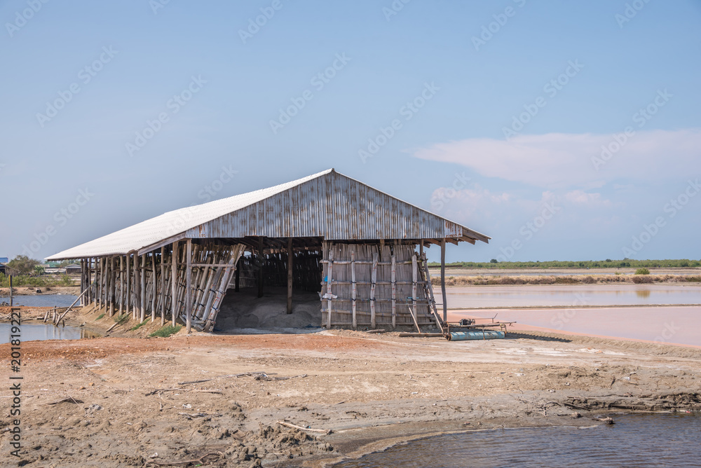 Salt farm warehouse